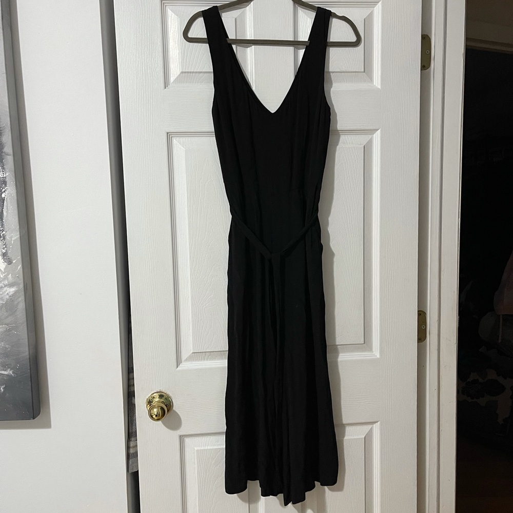 Black v neck jumpsuit
